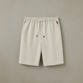 Bermudas de Lino para Hombre con Cintura Elástica y Cordón Ajustable