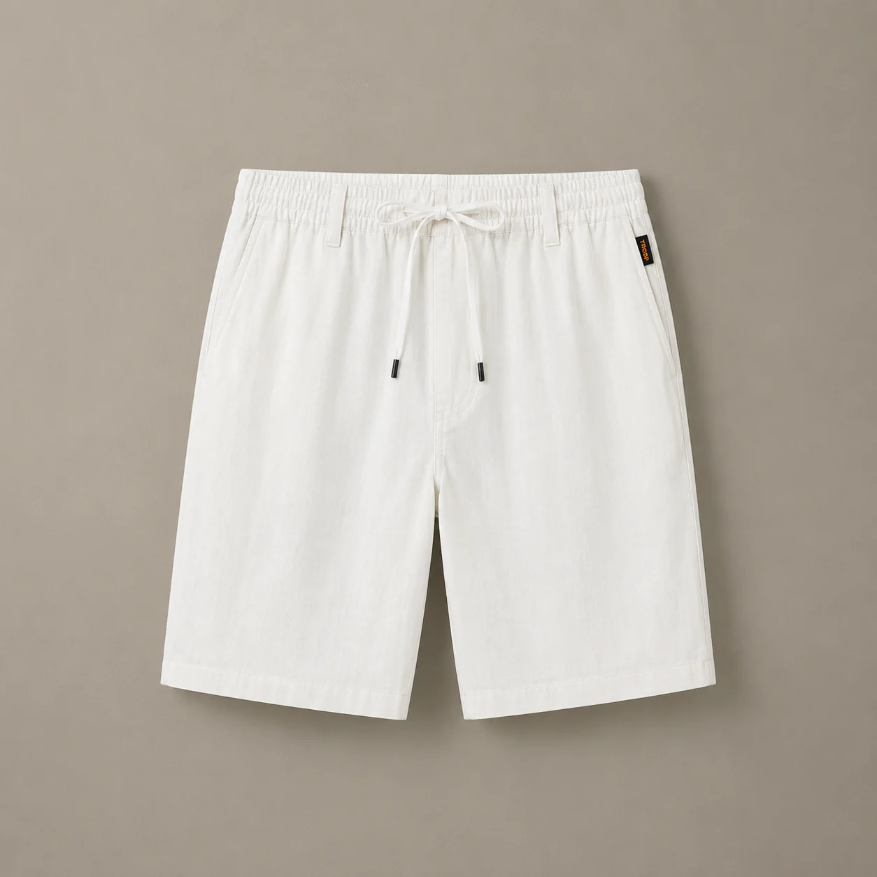 Bermudas de Lino para Hombre con Cintura Elástica y Cordón Ajustable